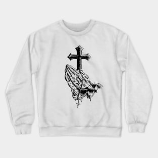 Jesus Pray God Cross Amen Trust Believe Christ Love Forever Crewneck Sweatshirt